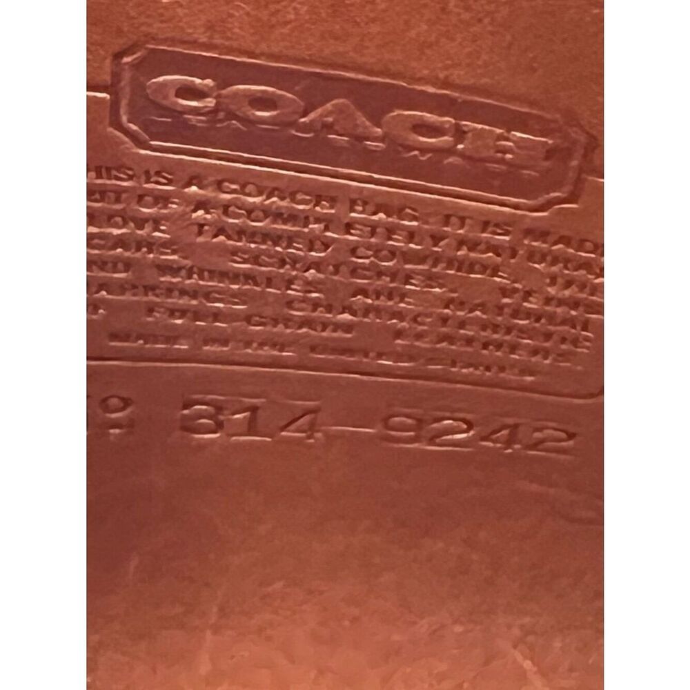 Vintage Coach Lindsay Crossbody British Tan Leather Bag 9242 - Picture 6 of 16